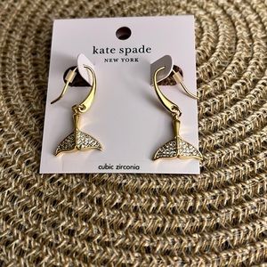 NWT Kate Spade Whale Tail Earrings